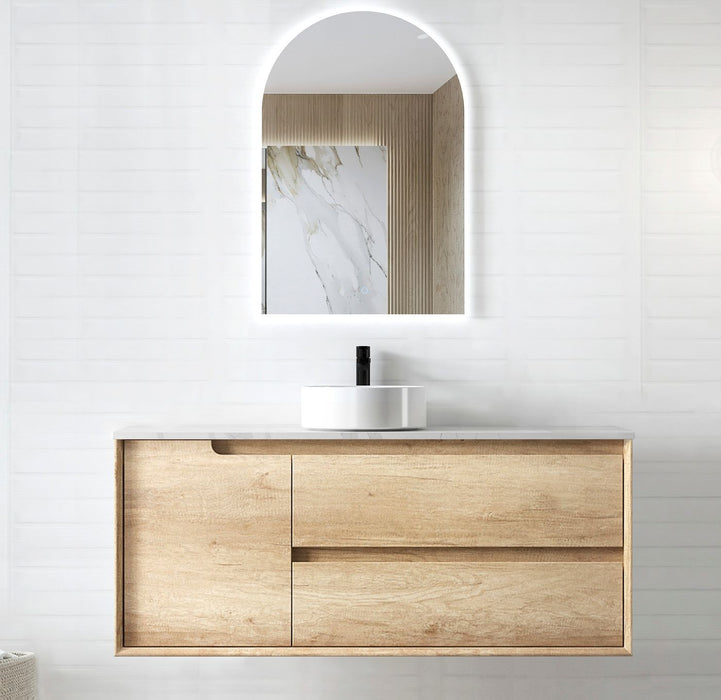 Byron Wall Hung Vanity Natural Oak - BY1200N