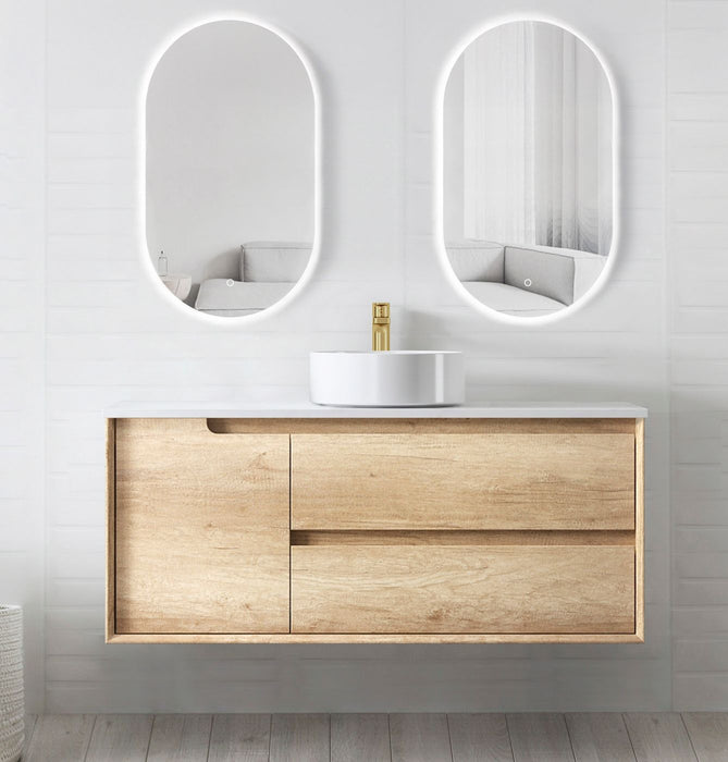 Byron Wall Hung Vanity Natural Oak - BY1200N