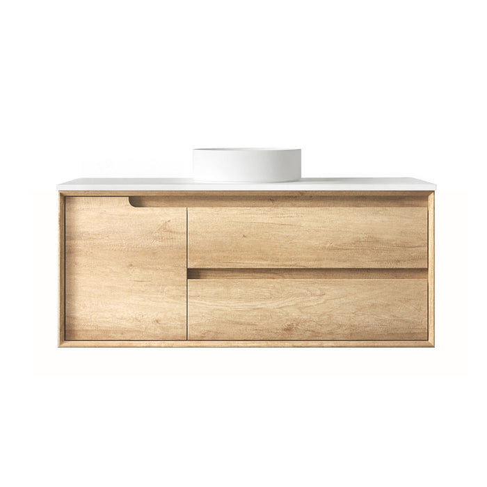 Byron Wall Hung Vanity Natural Oak - BY1200N