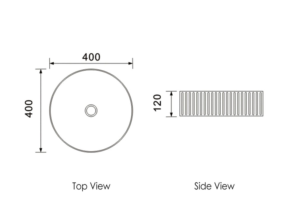 Marlo Round Above Counter Basin Matte White - OT4000MW