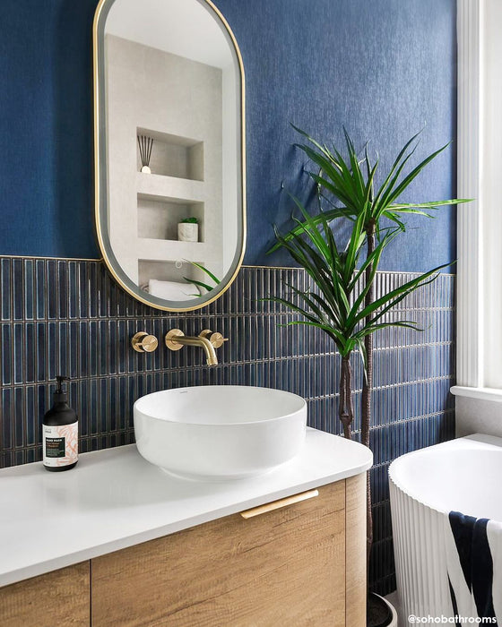 Bondi 1500mm Wall Hung Curve Vanity Natural Oak - BO1500N