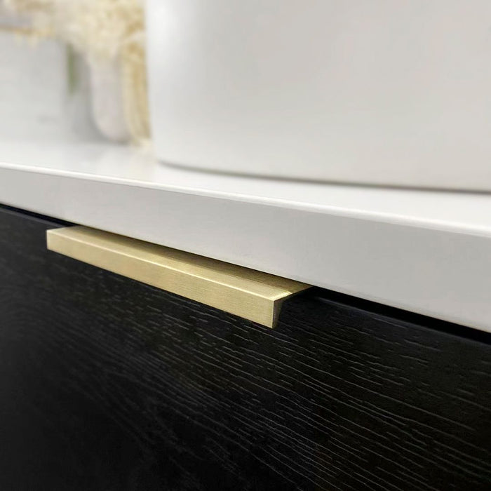 Bondi 1200mm Wall Hung Curve Vanity Black Oak - BO1200B