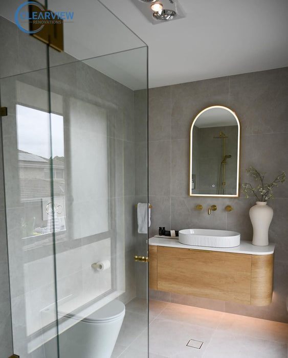 Bondi 1200mm Wall Hung Curve Vanity Natural Oak - BO1200N