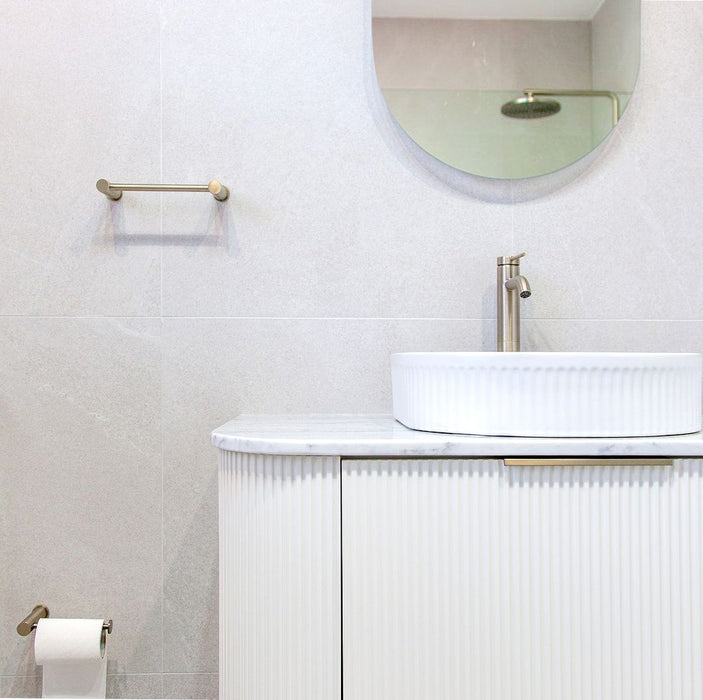 Bondi Fluted 1500mm Wall Hung Curve Vanity Matte White - BO1500W
