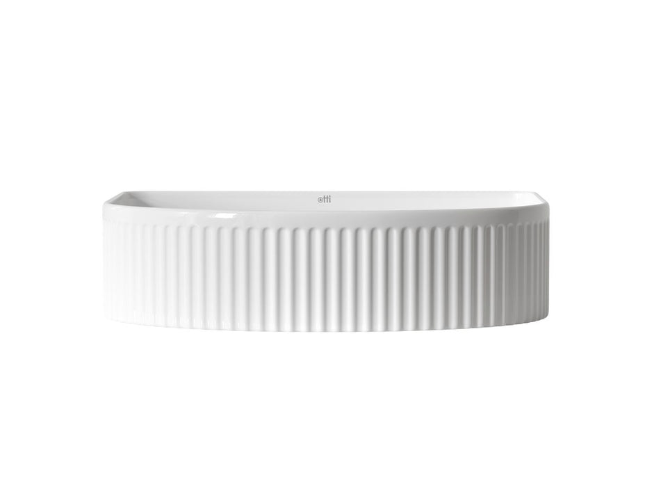 Archie Fluted Basin Gloss White - OT4136C