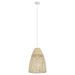 Buy Pendant Lights Australia SAMBUCONA Pendant Light W350mm White Steel Natural Wood - 390237N