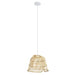 Buy Pendant Lights Australia Glyneath Pendant Light White Steel Natural Wood - 43873N