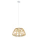 Buy Pendant Lights Australia MONTEZUELO Pendent Light White Steel Natural Wood - 390151N
