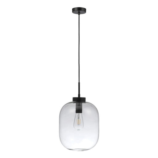 Buy Pendant Lights Australia Flaunt Pendant Light Black Metal Clear Glass - 22738