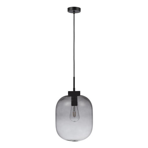 Buy Pendant Lights Australia Flaunt Pendant Light Black Metal Smoke Glass - 22737