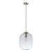 Buy Pendant Lights Australia Flaunt Pendant Light Satin Chrome Metal Clear Glass - 22744