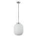 Buy Pendant Lights Australia Flaunt Pendant Light Satin Chrome Metal Opal Glass - 22745