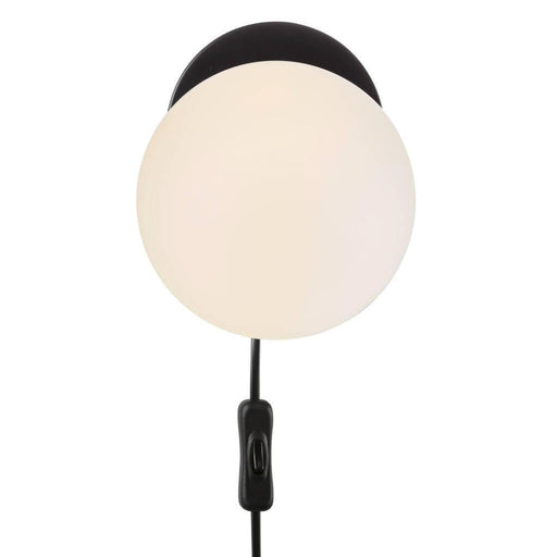 Buy Wall Sconce Australia Lilly 1 Light Wall Light Black & Opal White - 48891003