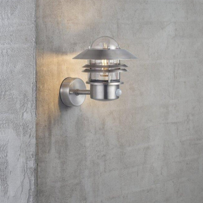 Buy Security Wall Lights Australia Blokhus 1 Light Wall Light With Sensor Stainless Steel - 25031034