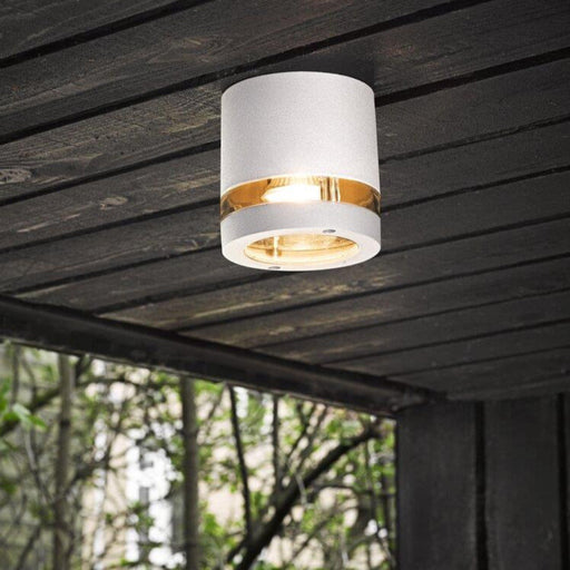 Buy Outdoor Close To Ceiling Lights Australia Focus 1 Light Outdoor Ceiling Light White - 874231