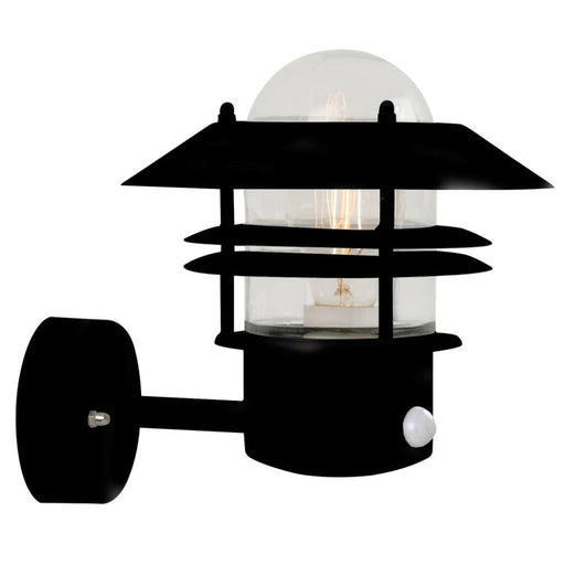 Buy Security Wall Lights Australia Blokhus 1 Light Wall Light With Sensor Black - 25031003