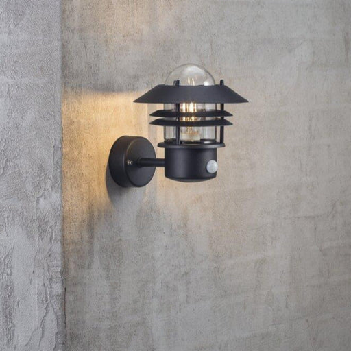 Buy Security Wall Lights Australia Blokhus 1 Light Wall Light With Sensor Black - 25031003
