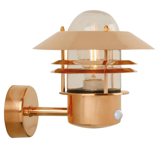 Buy Security Wall Lights Australia Blokhus 1 Light Wall Light With Sensor Copper - 25031030