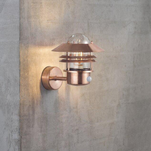 Buy Security Wall Lights Australia Blokhus 1 Light Wall Light With Sensor Copper - 25031030