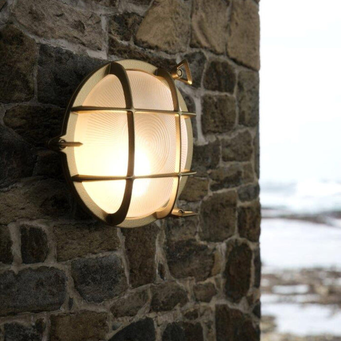 Buy Bunker Lights Australia Polperro 1 Light Bunker Light Brass - 49021035
