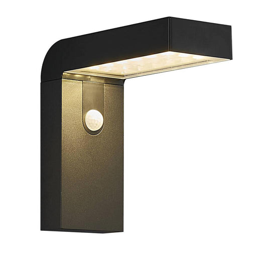 Buy Security Wall Lights Australia Alya Solar LED Wall Light With Sensor Black  - 2118231003