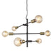 Buy Pendant Lights Australia Josefine 6 Light Pendant Matt Black  & Brass - 48933003