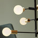 Buy Pendant Lights Australia Josefine 6 Light Pendant Matt Black  & Brass - 48933003