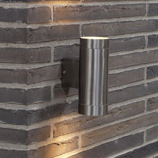 Buy Up / Down Wall Lights Australia Tin Maxi Up/Down Wall Light Stainless Steel - 21519934