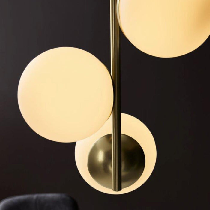 Buy Pendant Lights Australia Lilly 3 Light Pedant Brass & Opal White - 48603035