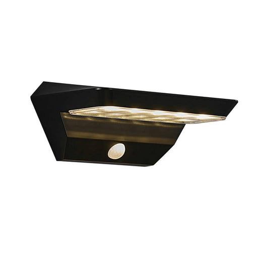 Buy Security Wall Lights Australia Agena Solar LED Wall Light With Sensor Black - 2118221003