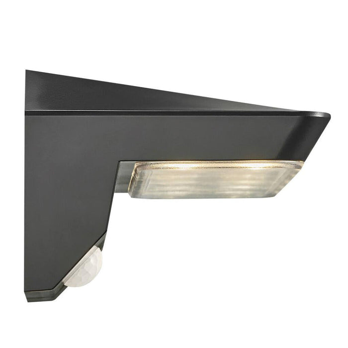 Buy Security Wall Lights Australia Agena Solar LED Wall Light With Sensor Black - 2118221003