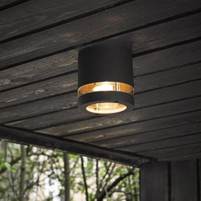 Buy Outdoor Close To Ceiling Lights Australia Focus 1 Light Outdoor Ceiling Light Black - 874223