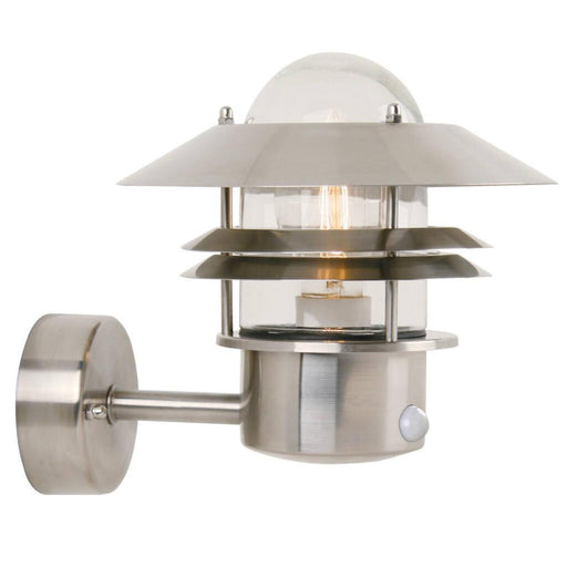 Buy Security Wall Lights Australia Blokhus 1 Light Wall Light With Sensor Stainless Steel - 25031034