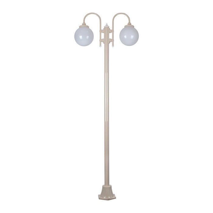 Buy Post Lights Australia Lisbon Post 2 Lights Down Bracket H2380mm W820mm Beige Aluminium - 15788
