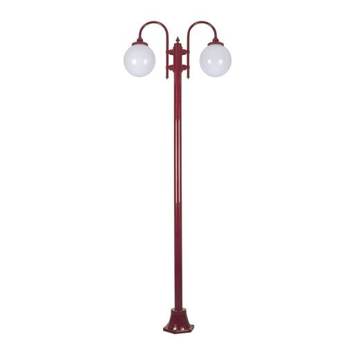 Buy Post Lights Australia Lisbon Post 2 Lights Down Bracket H2380mm W820mm Burgundy Aluminium - 15790