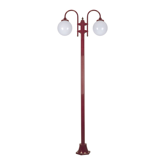 Buy Post Lights Australia Lisbon Post 2 Lights Down Bracket H2380mm W820mm Burgundy Aluminium - 15790
