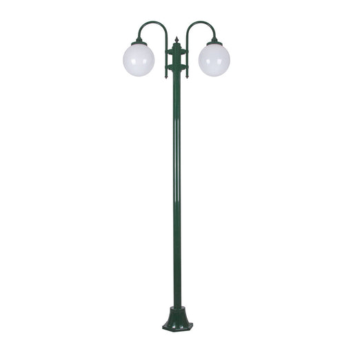 Buy Post Lights Australia Lisbon Post 2 Lights Down Bracket H2380mm W820mm Green Aluminium - 15791