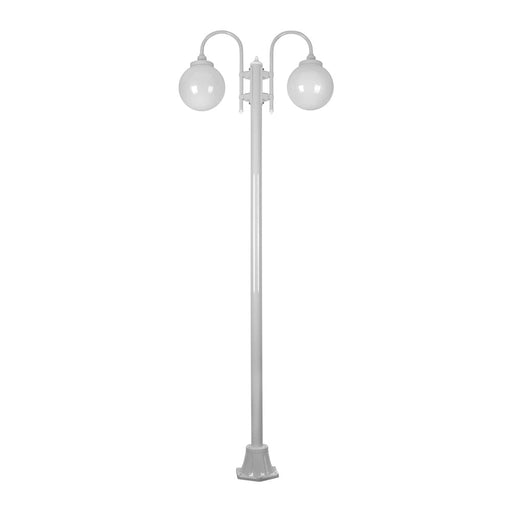 Buy Post Lights Australia Lisbon Post 2 Lights Down Bracket H2380mm W820mm White Aluminium - 15793
