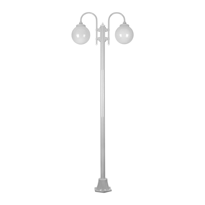 Buy Post Lights Australia Lisbon Post 2 Lights Down Bracket H2380mm W820mm White Aluminium - 15793