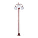 Buy Post Lights Australia Lisbon Post 3 Lights Down Bracket H2380mm W780mm Burgundy Aluminium - 15796