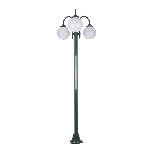 Buy Post Lights Australia Lisbon Post 3 Lights Down Bracket H2380mm W780mm Green Aluminium - 15797