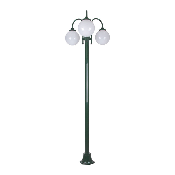 Buy Post Lights Australia Lisbon Post 3 Lights Down Bracket H2380mm W780mm Green Aluminium - 15797