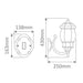 Buy Outdoor Wall Lanterns Australia Vienna Outdoor Wall Lantern Up Bracket H430mm Green Aluminium - 15959