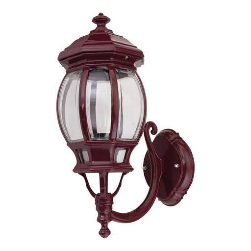 Buy Outdoor Wall Lanterns Australia Vienna Outdoor Wall Lantern Up Bracket H430mm Burgundy Aluminium - 15958