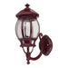 Buy Outdoor Wall Lanterns Australia Vienna Outdoor Wall Lantern Up Bracket H430mm Burgundy Aluminium - 15958