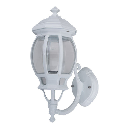 Buy Outdoor Wall Lanterns Australia Vienna Outdoor Wall Lantern Up Bracket H430mm White Aluminium - 15961