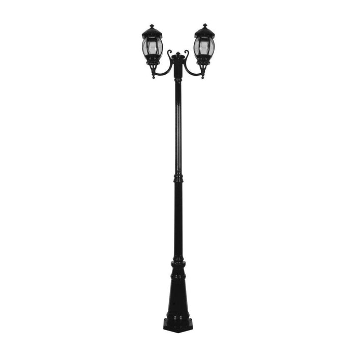 Buy Post Lights Australia Vienna Post 2 Lights H2370mm Black Aluminium - 15969