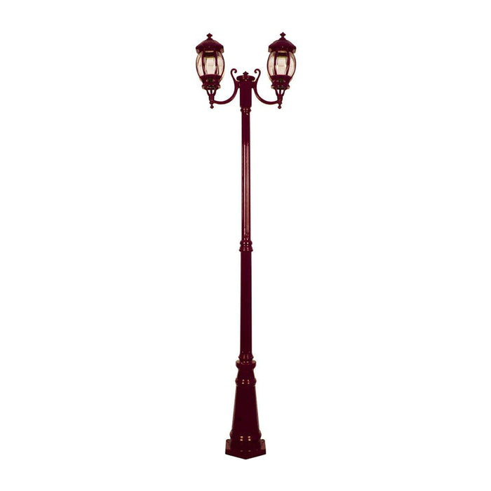 Buy Post Lights Australia Vienna Post 2 Lights H2370mm Burgundy Aluminium - 15970