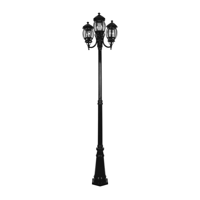 Buy Post Lights Australia Vienna Post 3 Lights H2370mm Black Aluminium - 15975