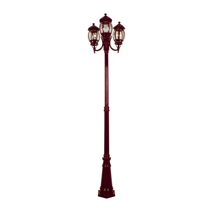 Buy Post Lights Australia Vienna Post 3 Lights H2370mm Burgundy Aluminium - 15976